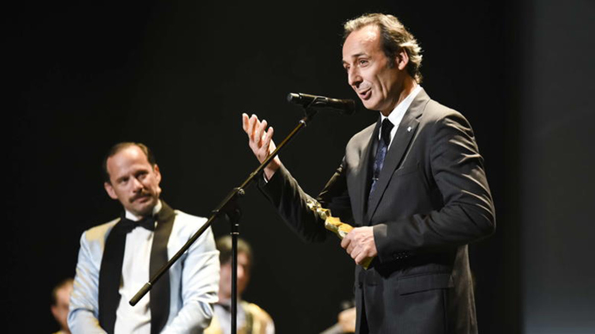 Alexandre Desplat receives Honorary Golden Iris in Athens